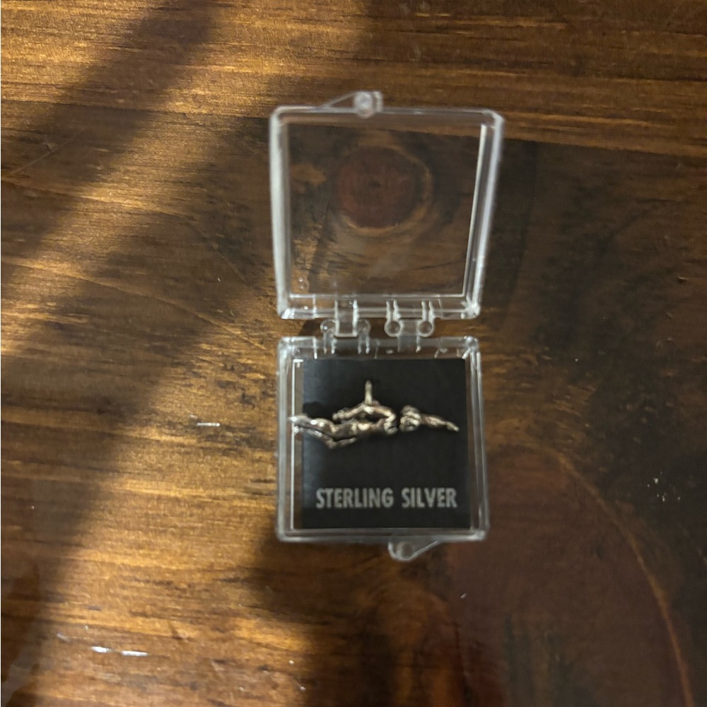 925 sterling silver swimmer charm